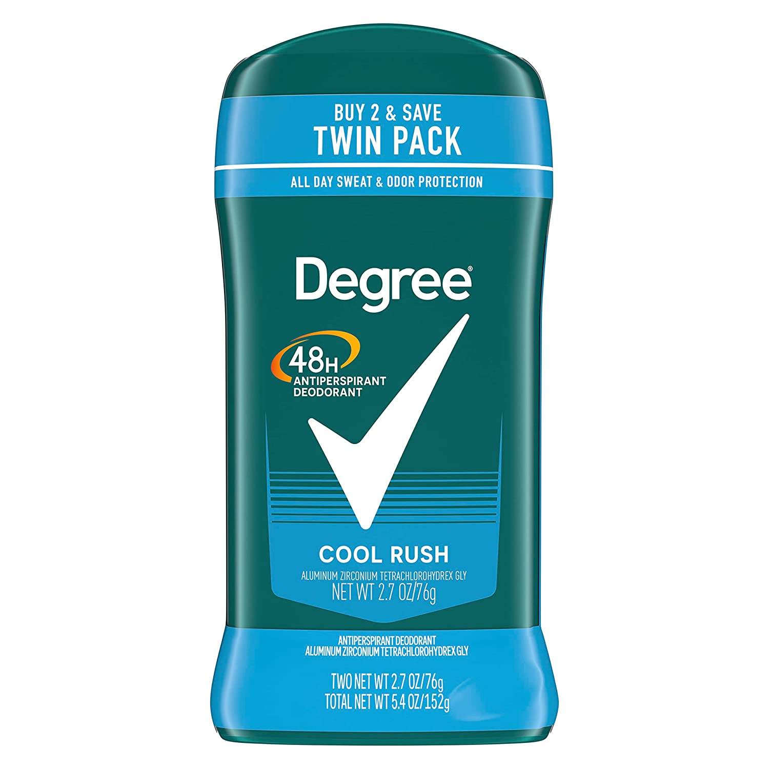 230816080253507_1 Degree Men Original Antiperspirant Deodorant 48-Hour Sweat & Odor Protection Cool Rush Antiperspirant For Men 2.7 oz Twin Pack - Image 1